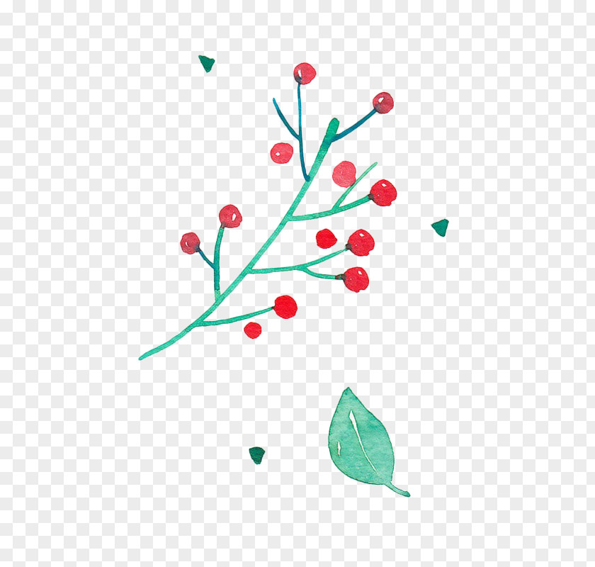 Painted Red Berries Euclidean Vector Download PNG