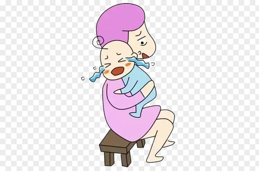 The Cartoon Mother Coaxed Crying Baby Infant Sleep Clip Art PNG