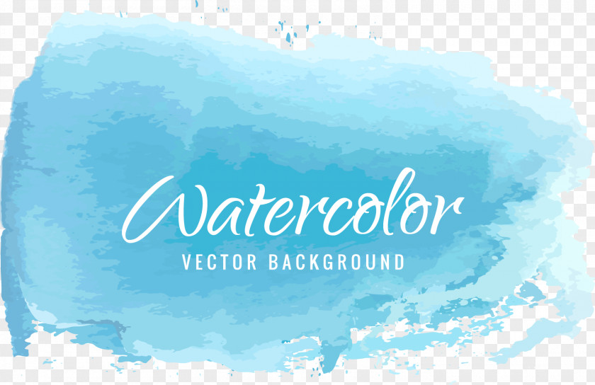 Vector Watercolor Blue Background Painting PNG