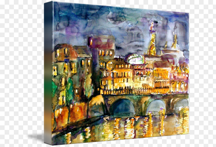 Watercolor Paris Painting Art PNG