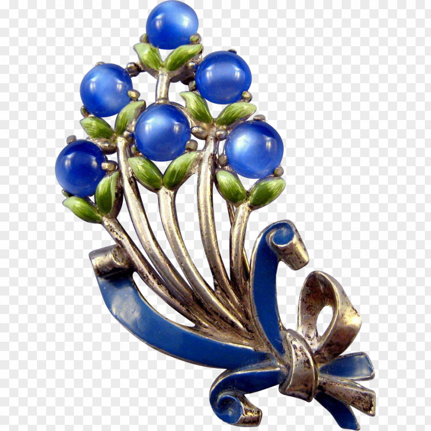 Jewellery Body Cobalt Blue Brooch Flower PNG