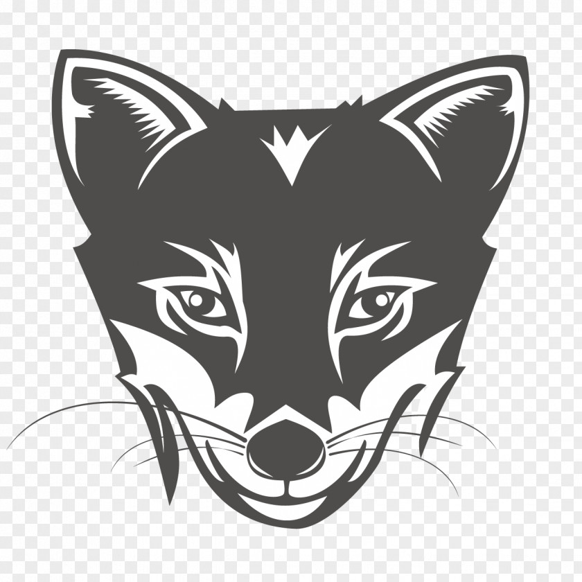 Personality Fox Head Logo Illustration PNG