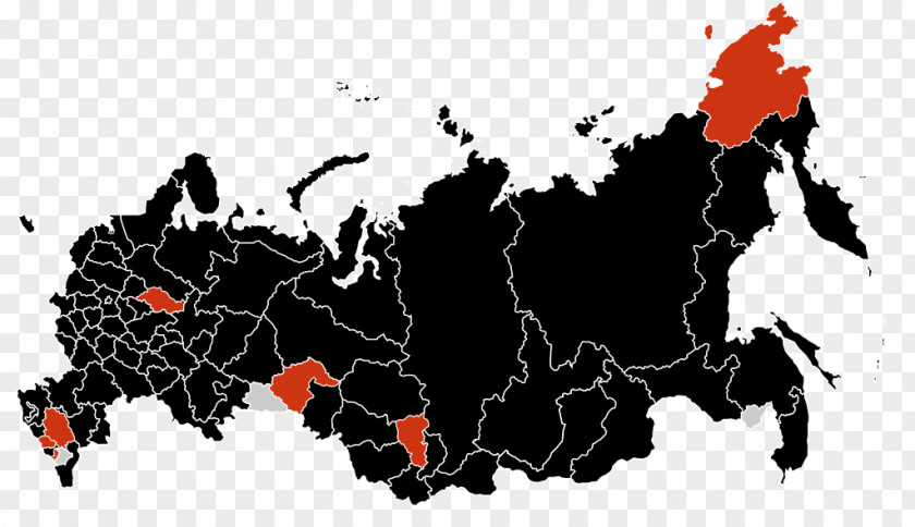 Russia World Map Vector PNG