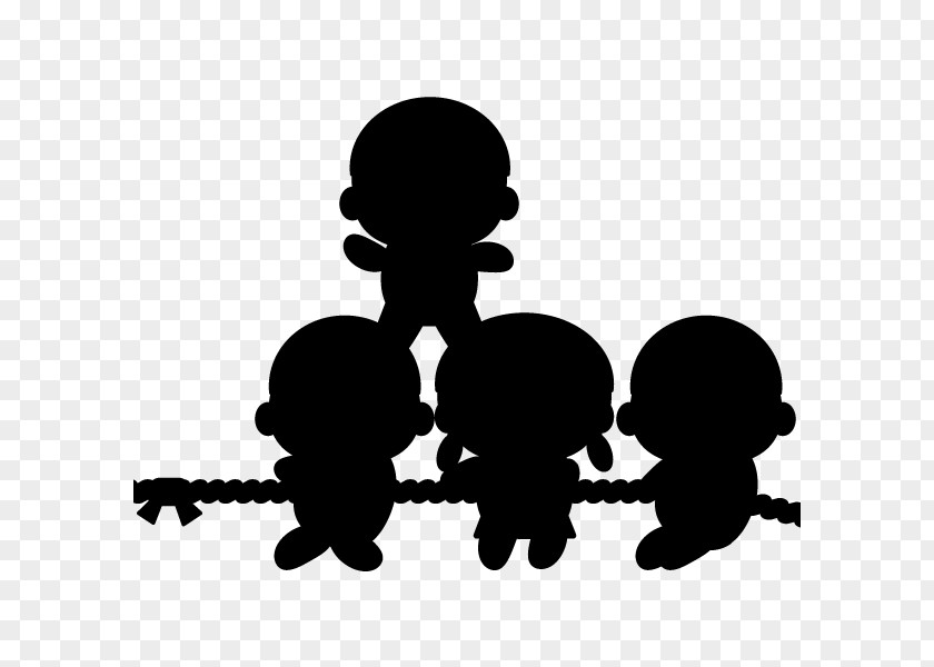 Tug Of War Silhouette Black And White Clip Art PNG