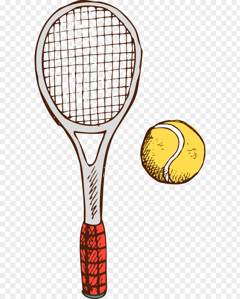 Vector Cartoon Tennis Racket Rakieta Tenisowa PNG