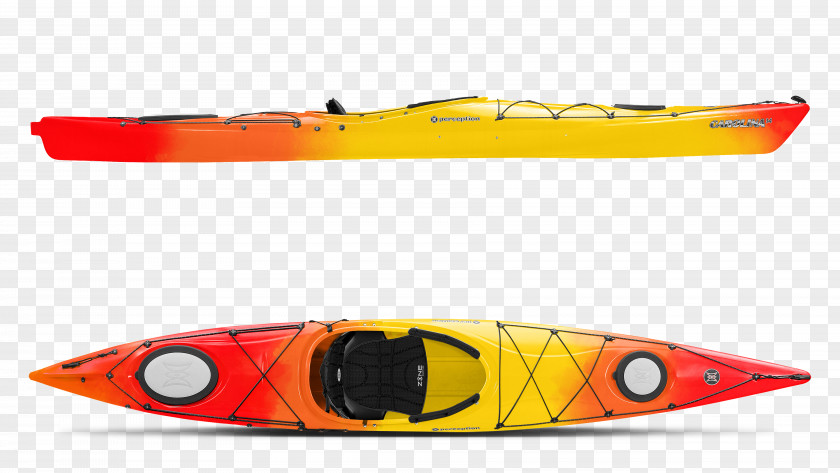 Hand Painted Kayak Sea Carolina Perception 14.0 Paddling PNG