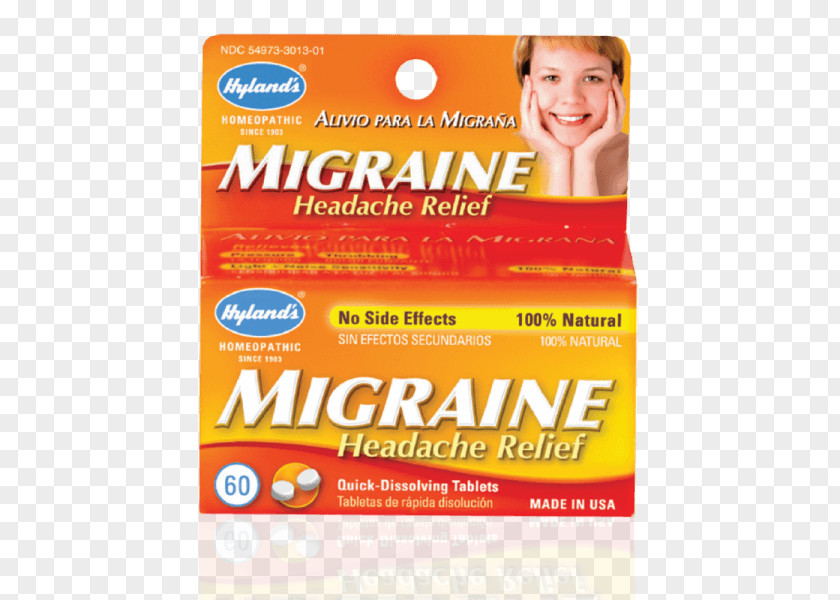 Hyland's Dietary Supplement Migraine Headache Homeopathy PNG