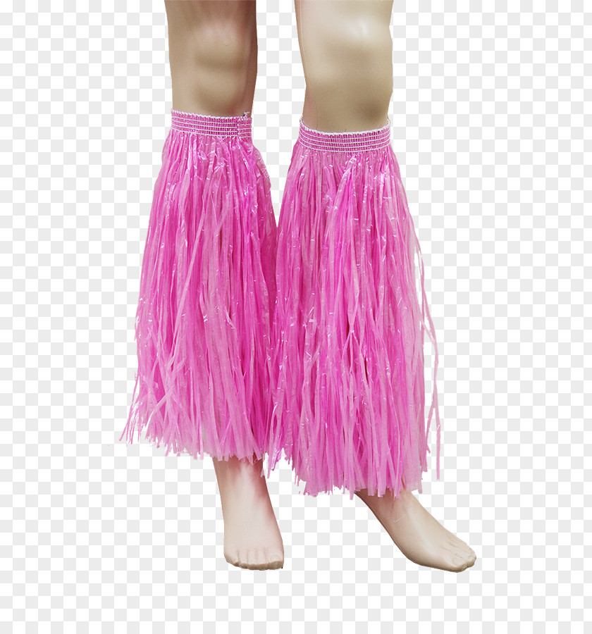 Pink Straw Hula Grass Skirt Dance Color Lei PNG