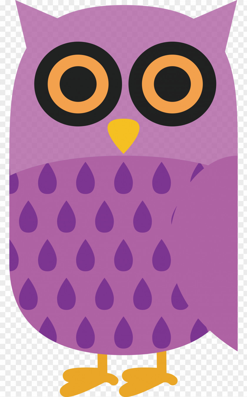 Owl M Cartoon Meter Purple Pattern PNG