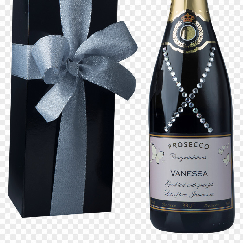 Crystal Box Champagne Sparkling Wine Prosecco Gift PNG