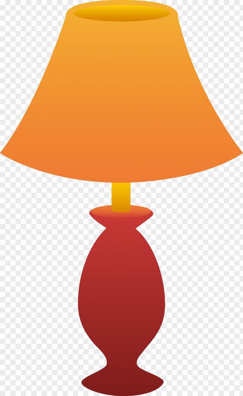 Orange Table Cliparts Nightstand Lampshade Clip Art PNG