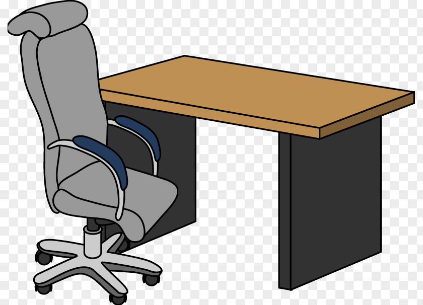 Table Desk Office Chair Furniture PNG