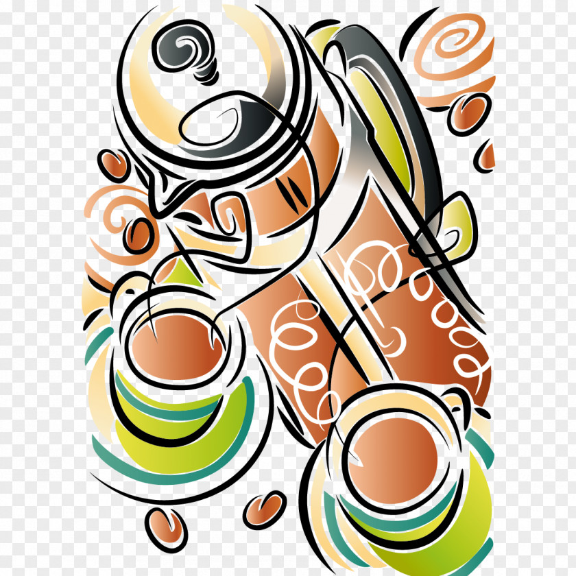 Coffee Creative Pattern Bean Clip Art PNG