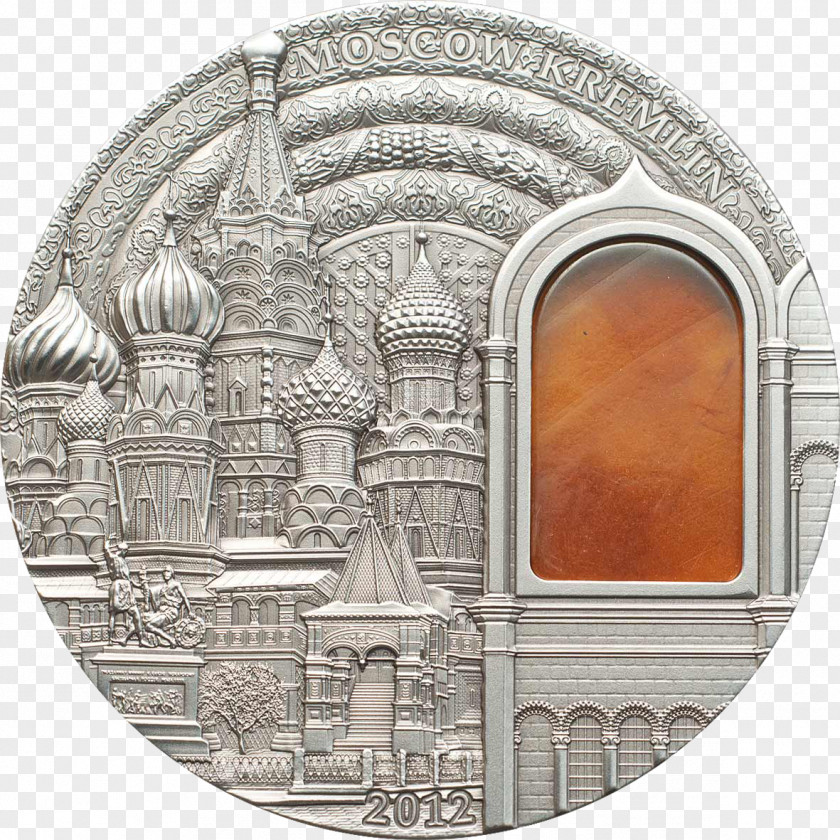 Kremlin Moscow Palau Silver Coin PNG