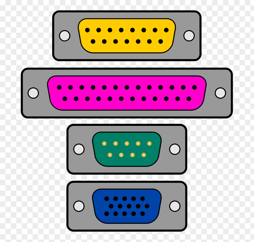 Serial Cliparts VGA Connector Computer Port Parallel Clip Art PNG