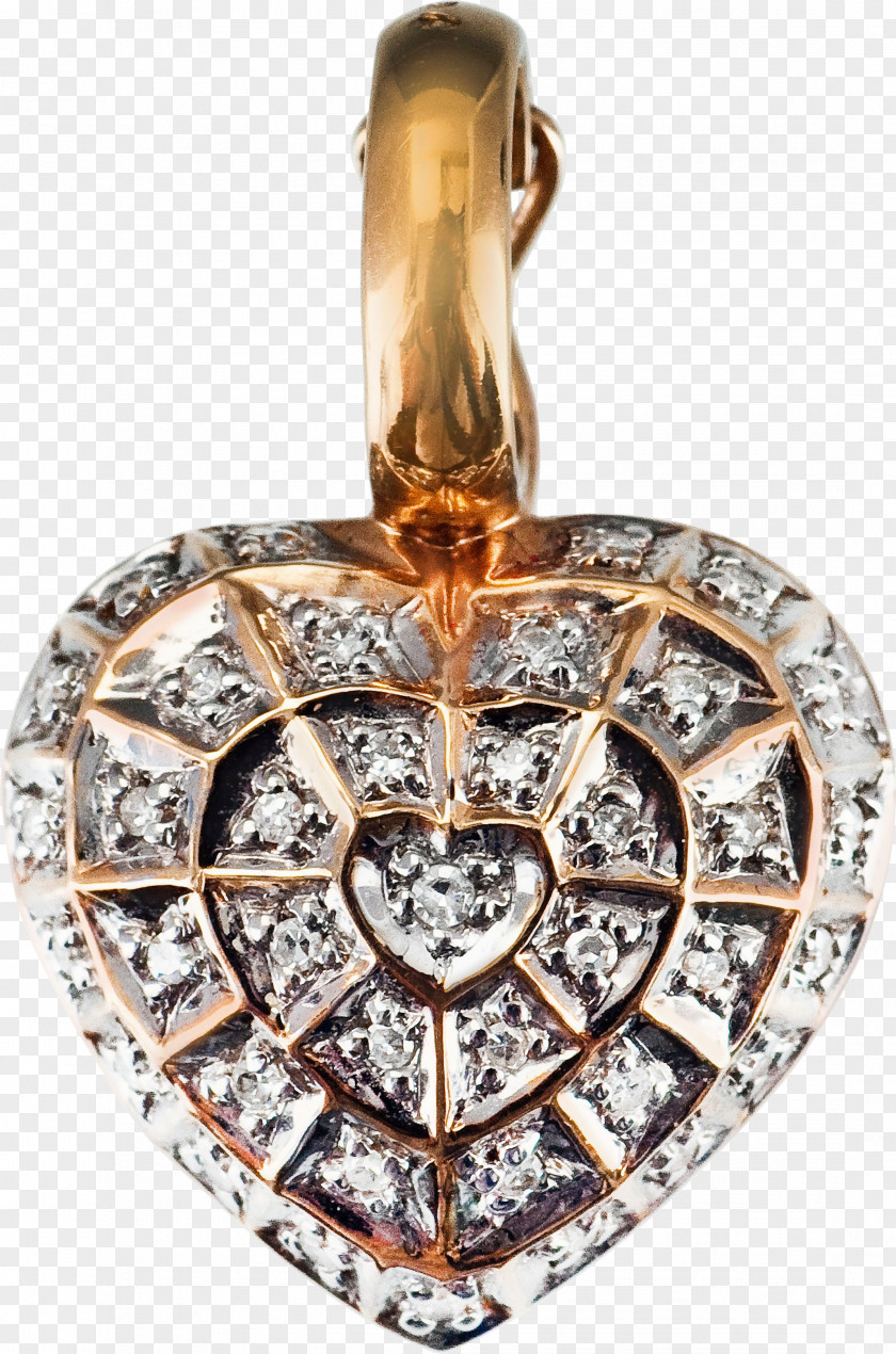 Heart-shaped Diamond Necklace Pendant Gemstone Designer PNG