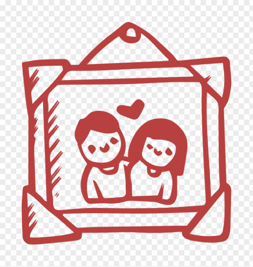 Icon Hand Drawn Love Elements Frame PNG