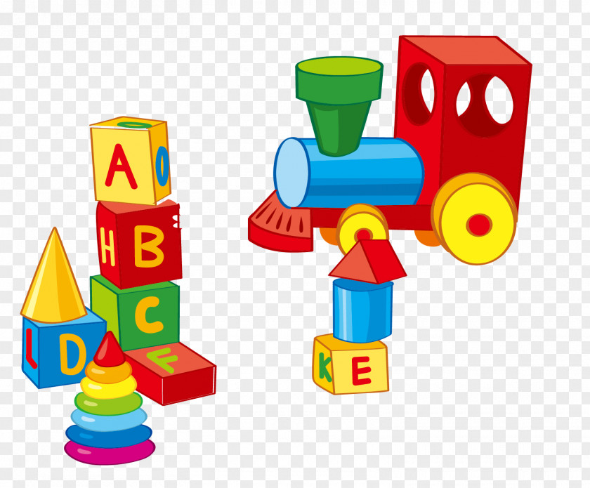 Vector Toy Small Locomotive. Fine Motor Skill Language Development Child Gross PNG