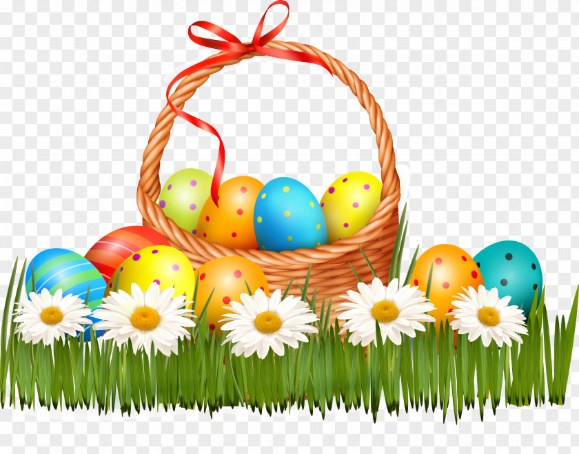 Easter Bunny Egg Basket PNG
