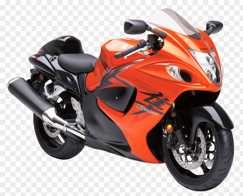 Suzuki Hayabusa Sport Motorcycle Bike Orange Mountain Bikes PNG