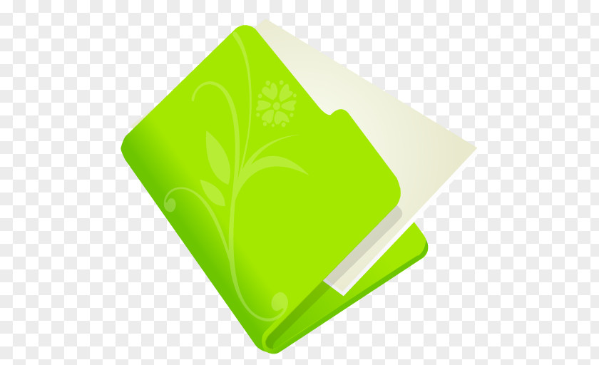 Folder Flower Green Leaf Yellow PNG
