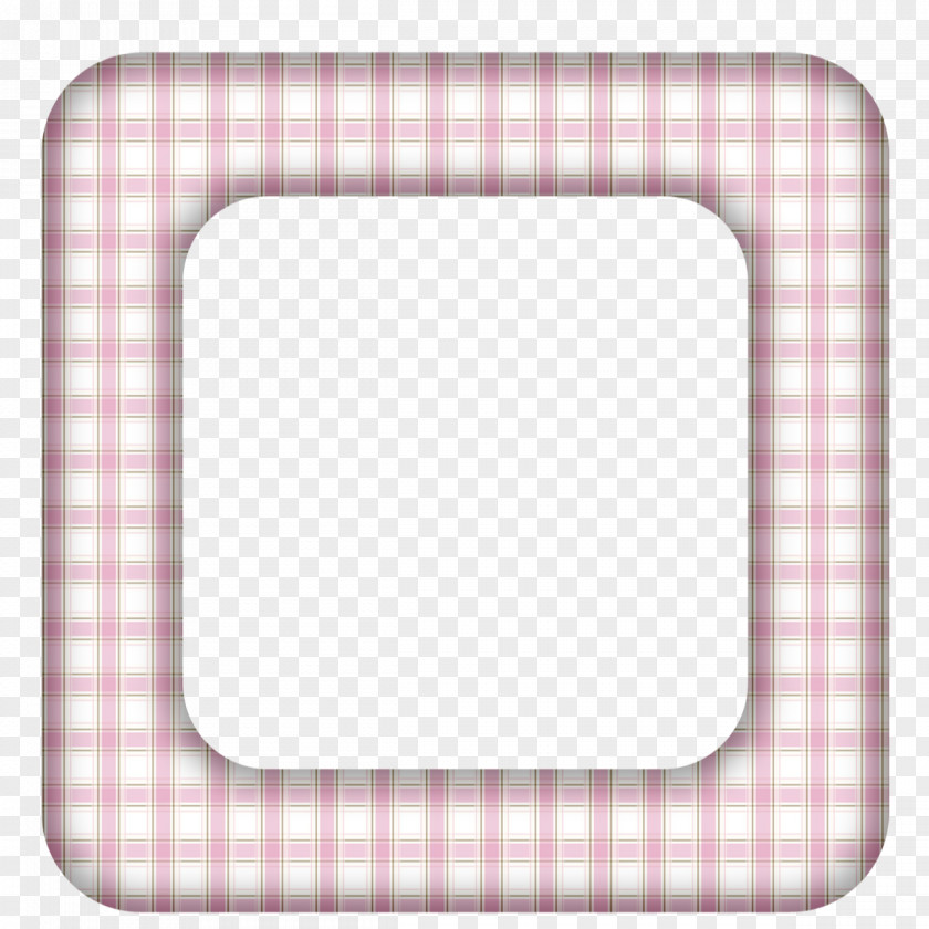 Pink Plaid Picture Frames Paper Scrapbooking Pattern PNG