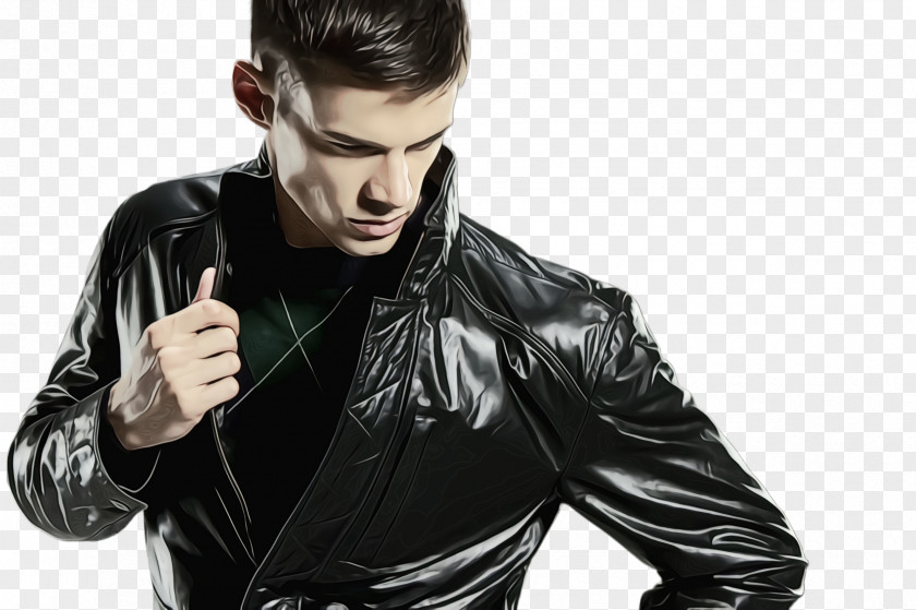 Fictional Character Top Leather Jacket Textile Outerwear PNG