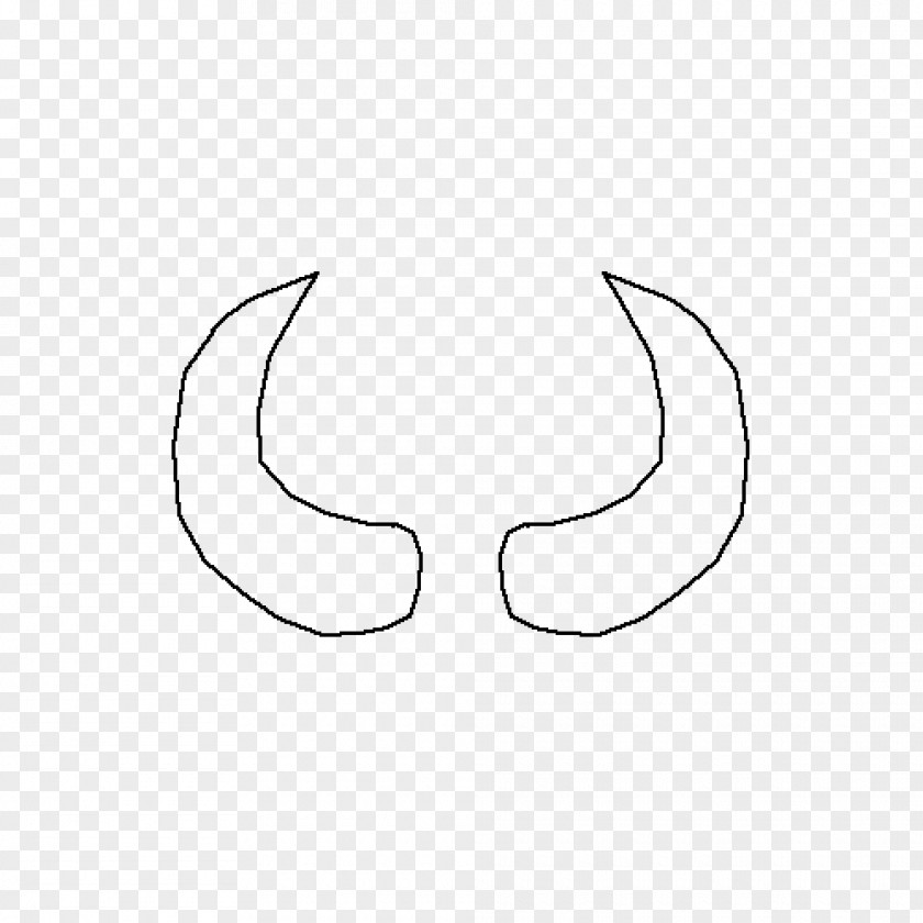 Nose White Line Art Crescent Point PNG