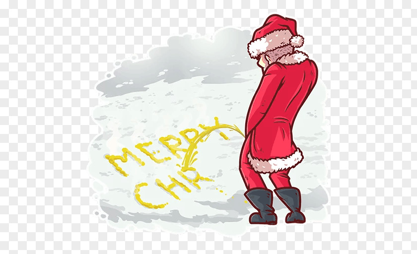 Santa Claus Telegram Christmas Sticker Text PNG