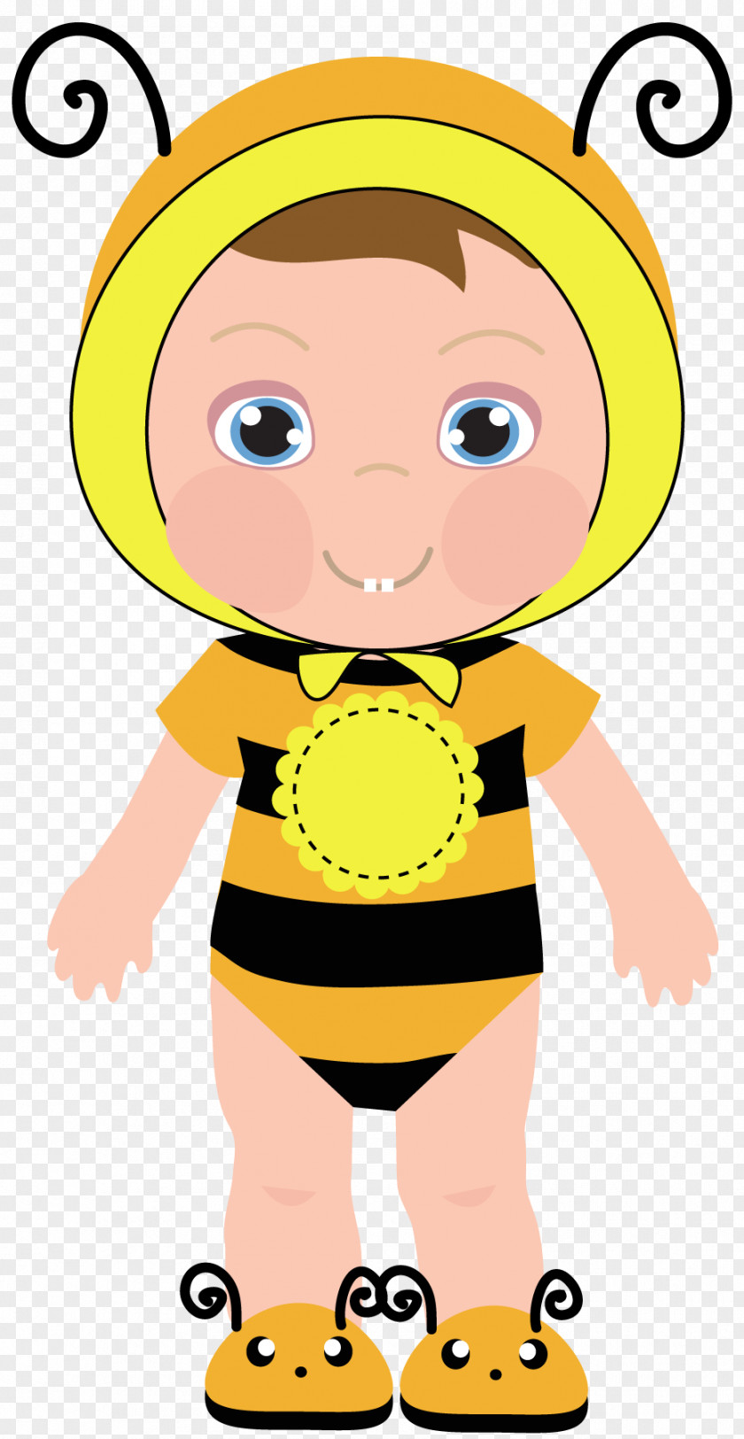 Cute Bee Clip Art Women PNG