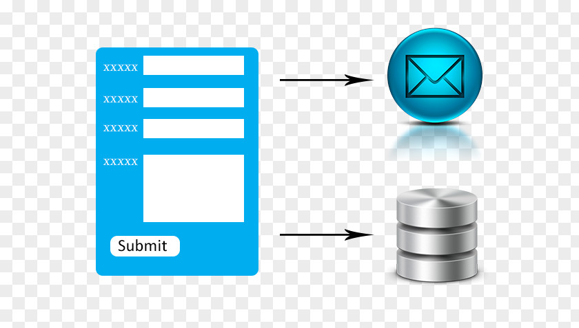 Database Form Email Product Landing Page Design PNG
