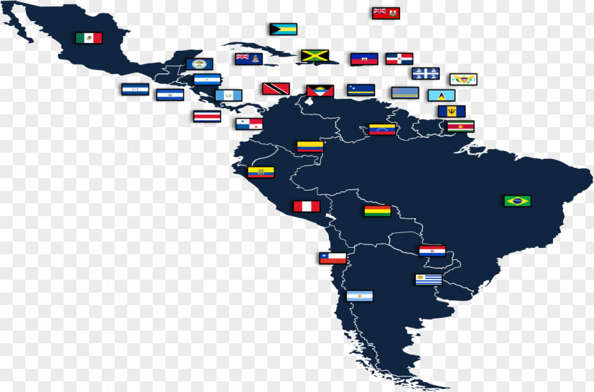 Latin American America And The Caribbean United States Map PNG