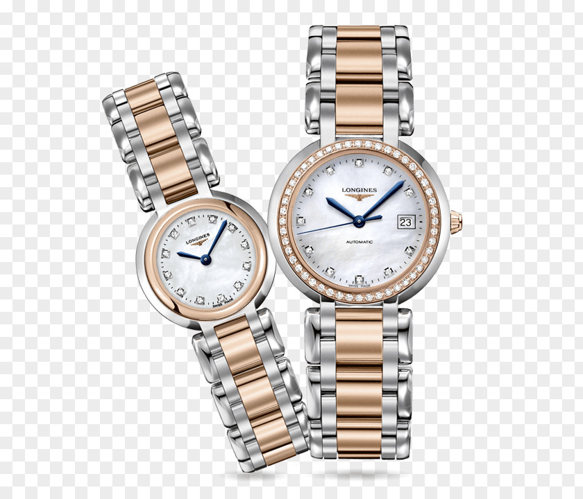 Longines Heart Month Series Couple Watch Diamond Bracelet Quartz Clock PNG