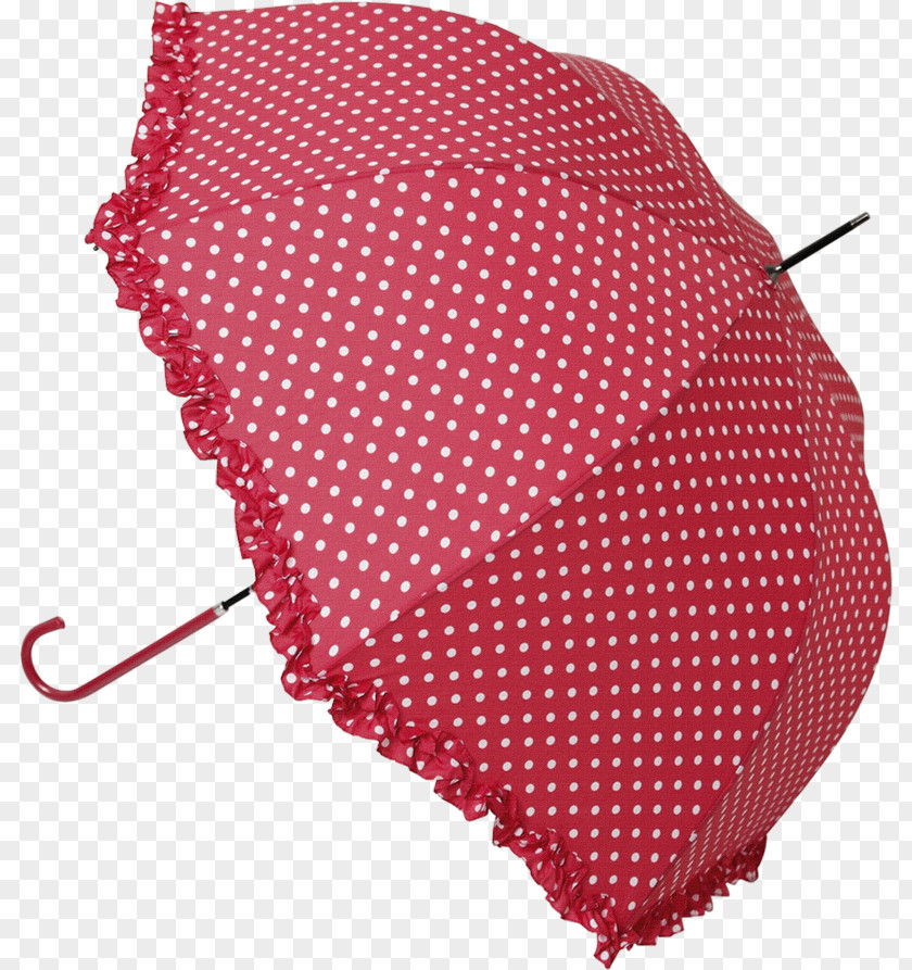 Red Umbrella Polka Dot Ruffle Rain Gingham PNG