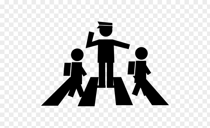 Student Silhouette Crossing Guard Pedestrian Street PNG