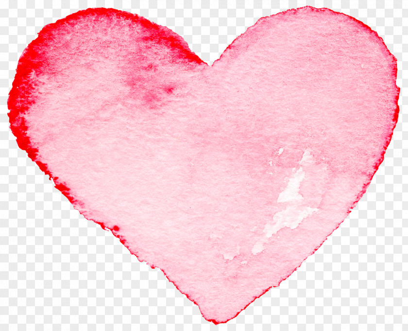 Heart Watercolor Painting PNG