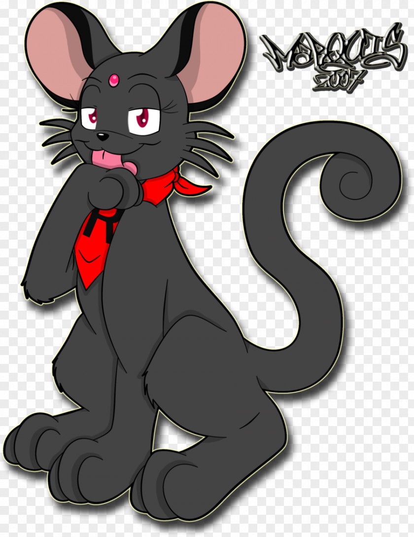 Innocent Whiskers Cat Mouse Cartoon PNG