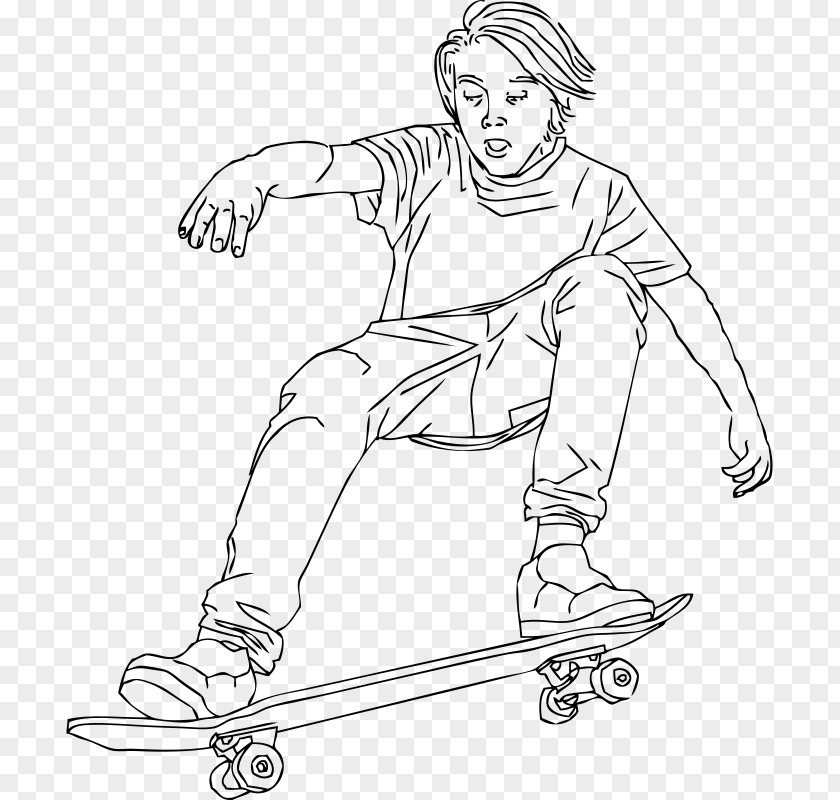 Skateboard Skateboarding Drawing Ollie Longboard PNG