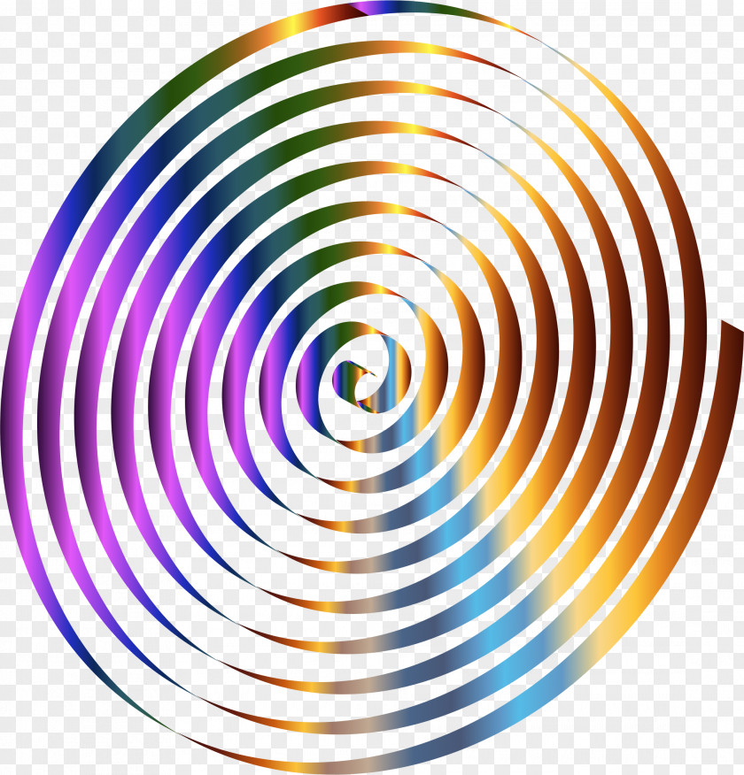 Spiral Golden Three-dimensional Space Clip Art PNG