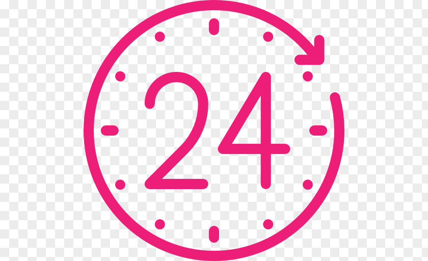 24 HOURS Clock PNG