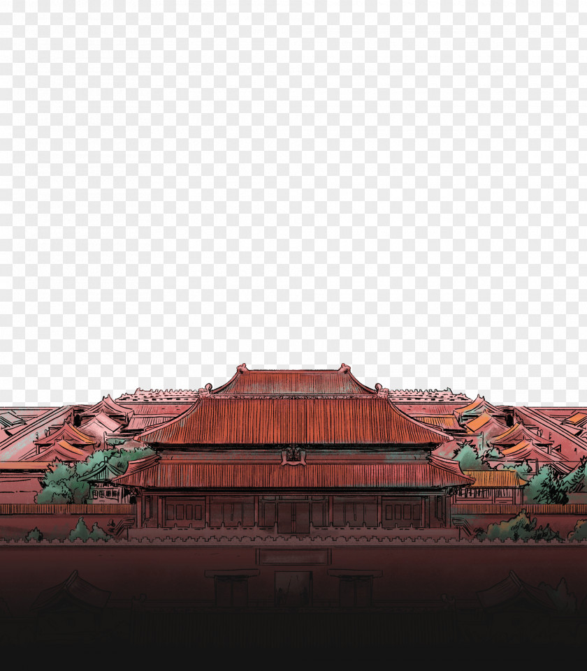 Art Building Chinese Background PNG