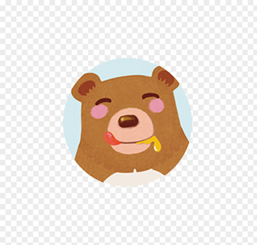 Hand-painted Bear Illustration PNG