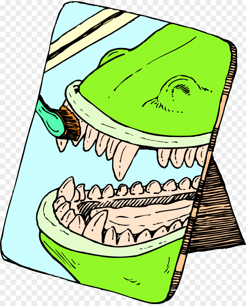 Ink Dragon Cartoon Green Jaw Clip Art PNG