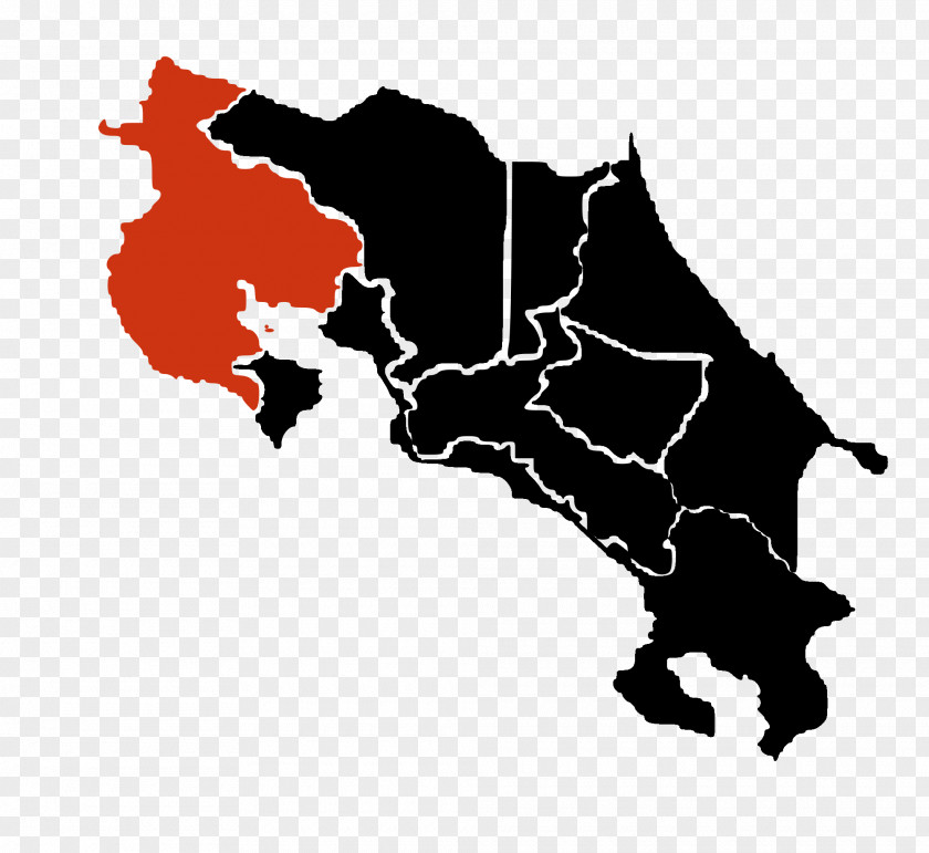 Map Provinces Of Costa Rica Vector Flag PNG