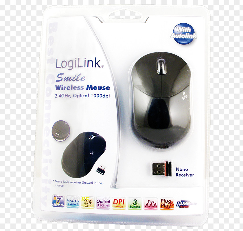 Computer Mouse Optical 2direct LogiLink Mini Smile Logitech Input Devices PNG