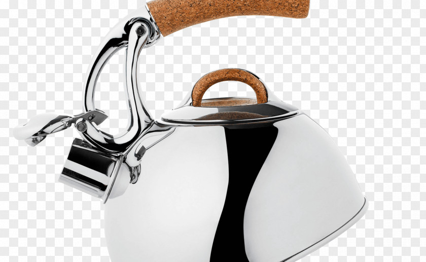 Kettle Teapot Stainless Steel Brushed Metal PNG