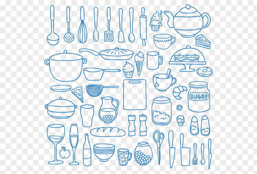 Kitchen Vector Pattern PNG