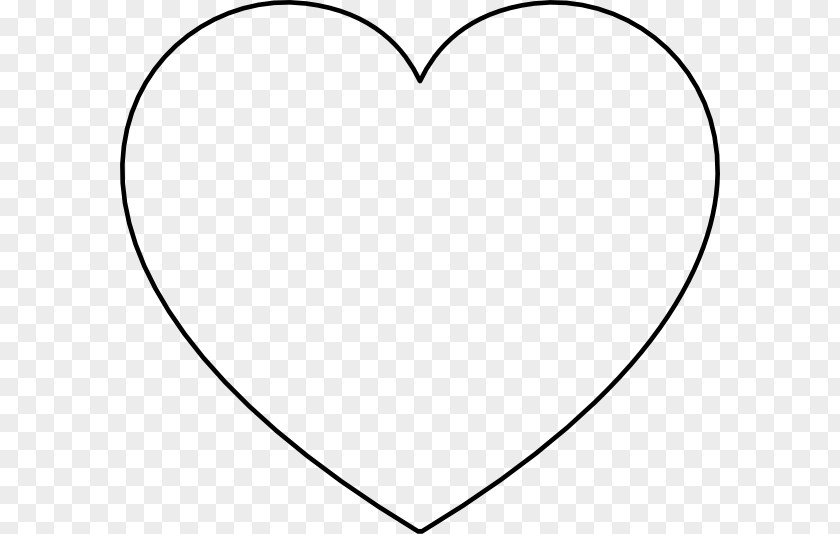 Outlining Cliparts White Heart Black Angle Pattern PNG