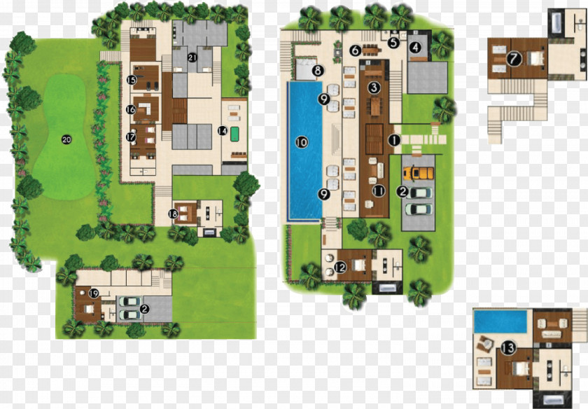 Villa Chan Grajang Floor Plan Residential Area Sea PNG