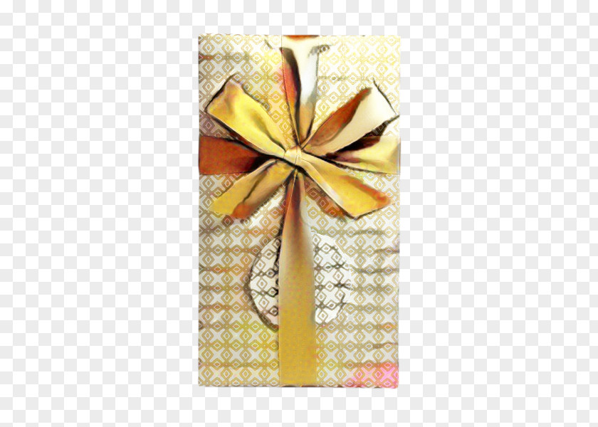 Wrapping Paper Gift Orange Ribbon PNG
